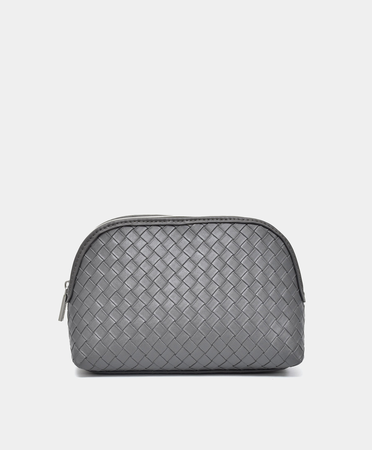 Recycled PU Woven-Texture Makeup Bag