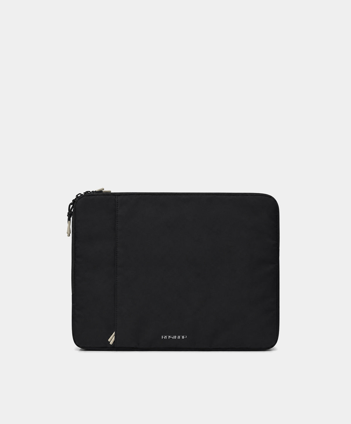 Black Padded Laptop Sleeve with Front Pocket