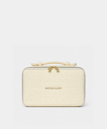 Ivory Woven Makeup Case