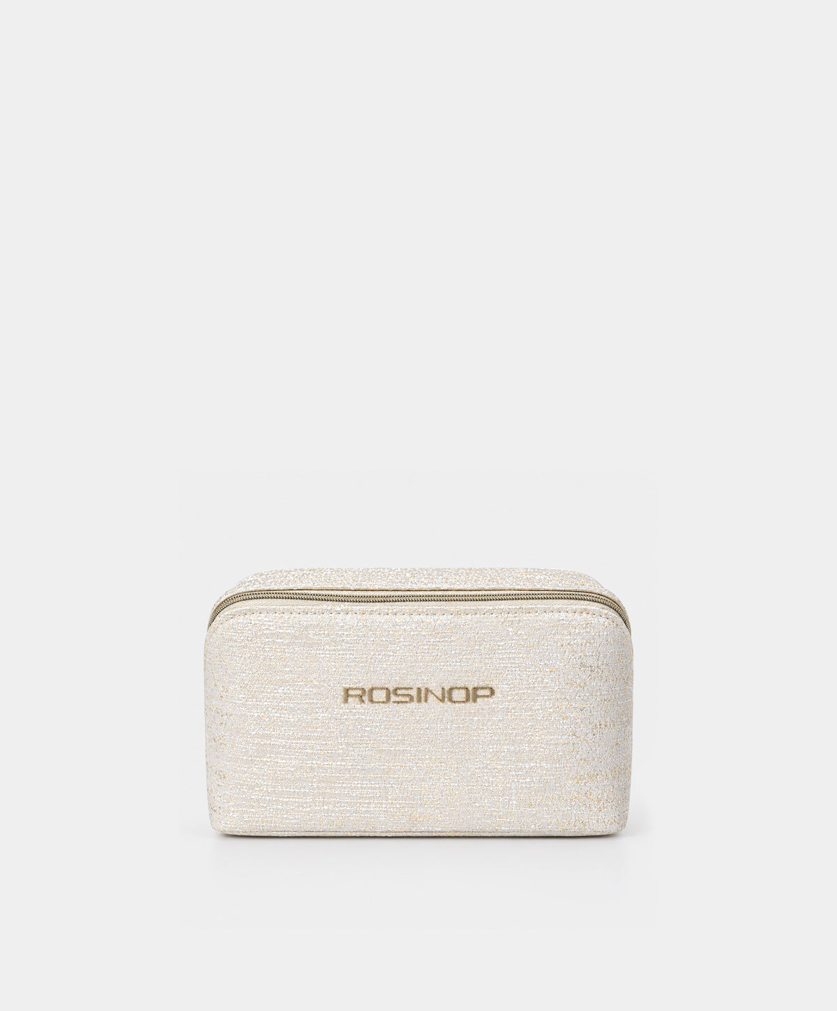 Ivory Gold Textured Makeup Case