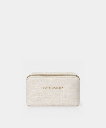 Ivory Gold Textured Makeup Case