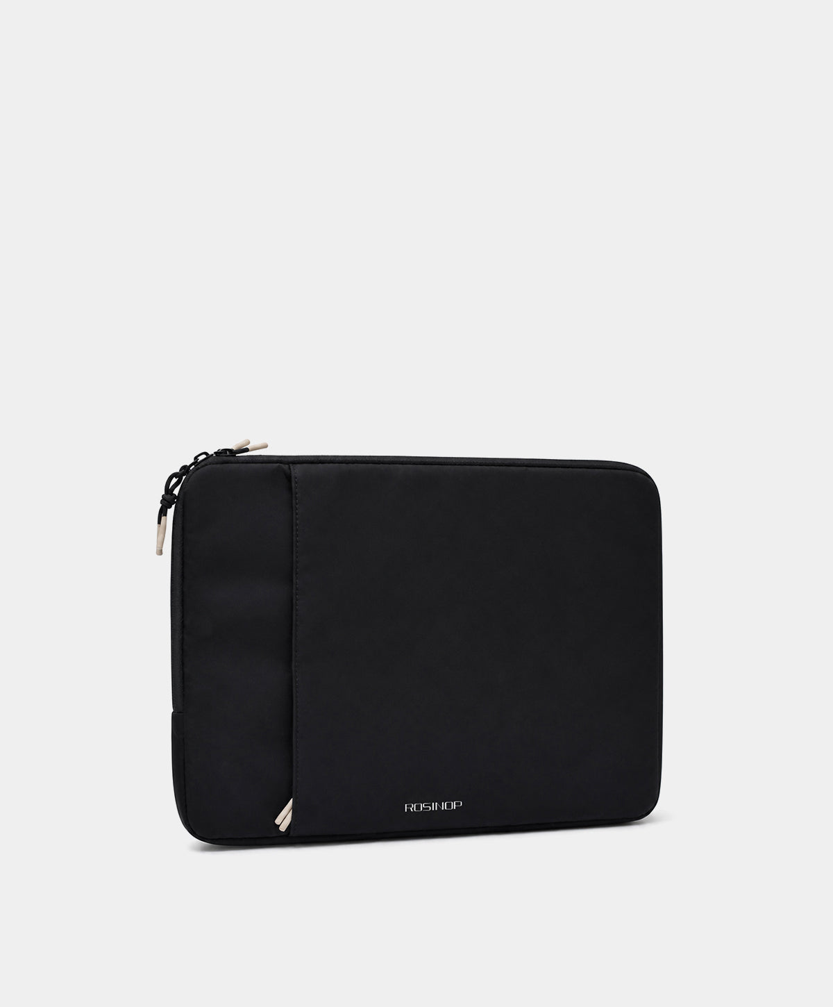 Black Padded Laptop Sleeve with Front Pocket