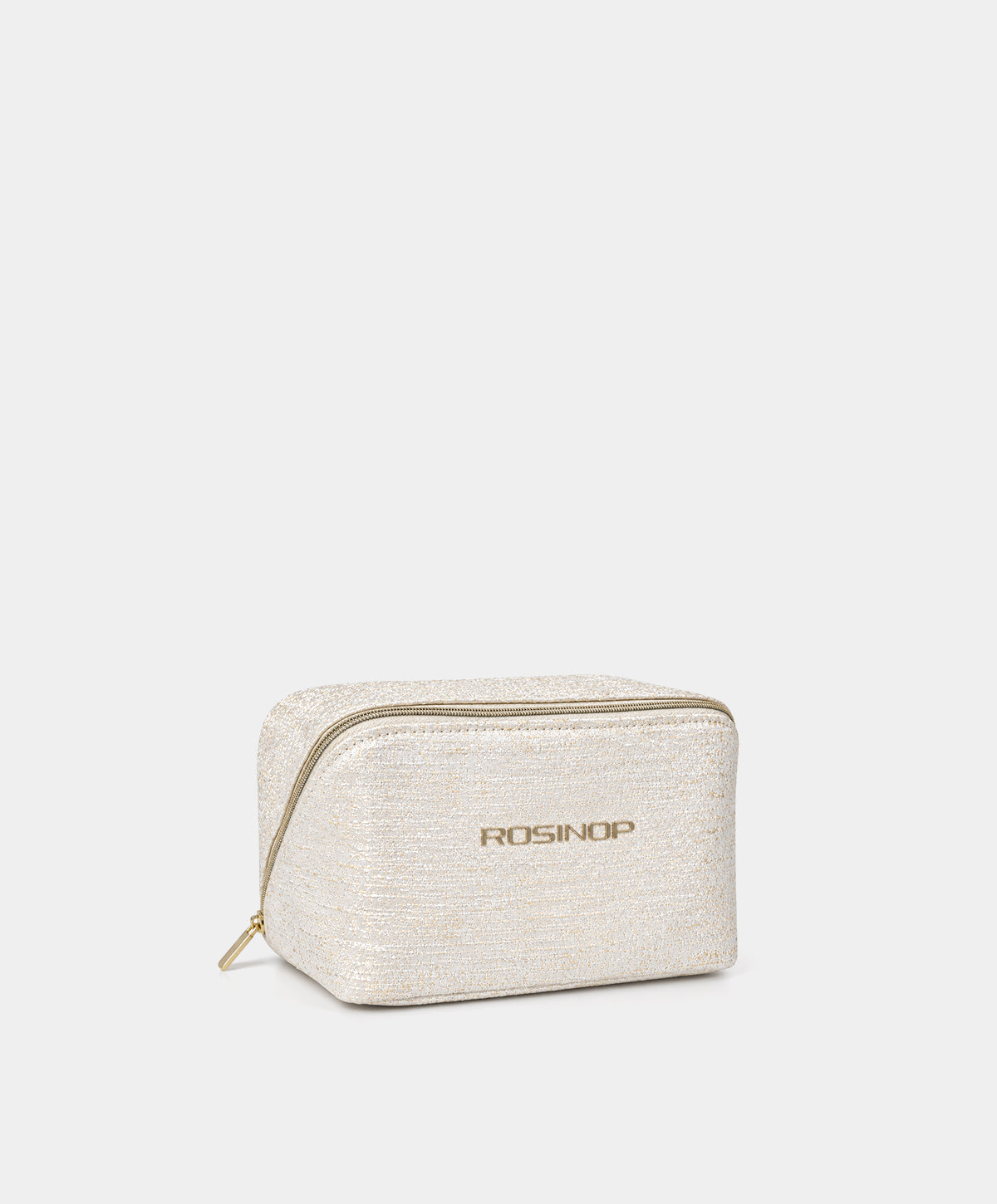 Ivory Gold Textured Makeup Case