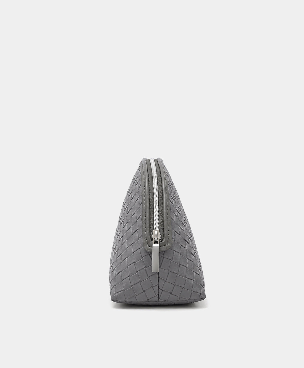 Recycled PU Woven-Texture Makeup Bag