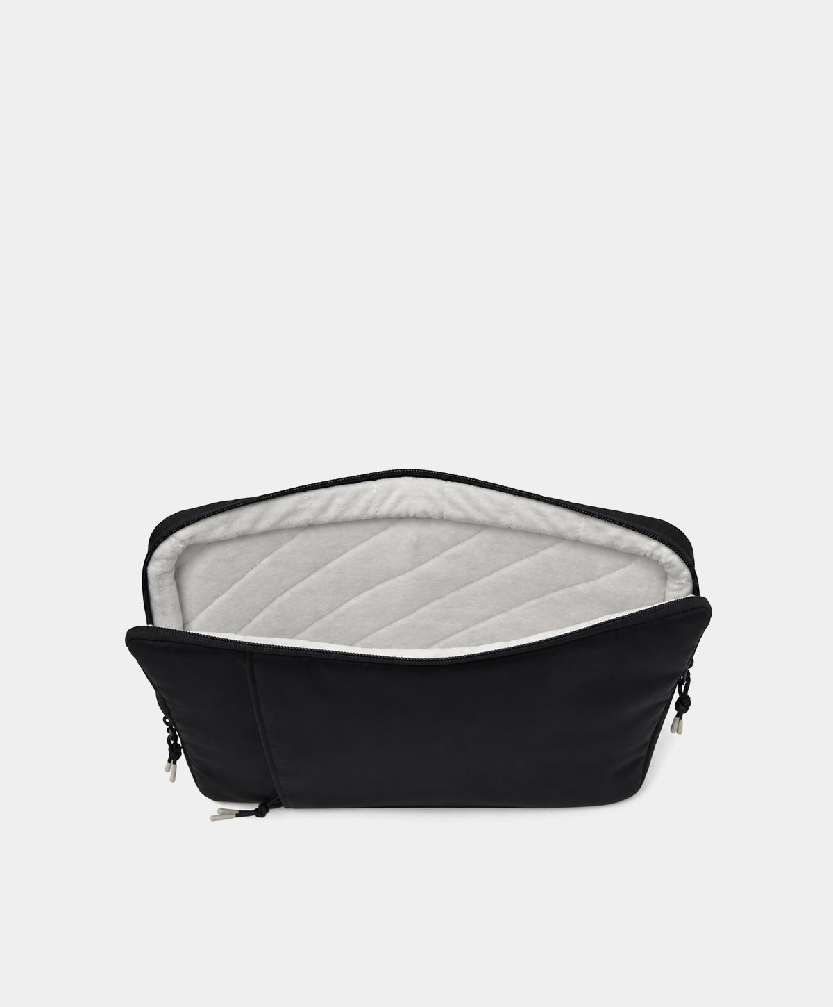 Black Padded Laptop Sleeve with Front Pocket