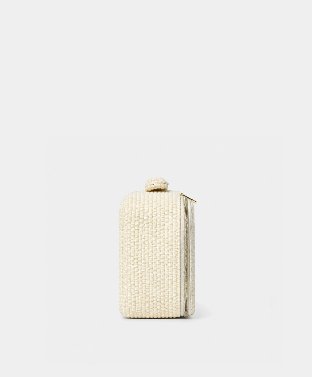 Ivory Woven Makeup Case