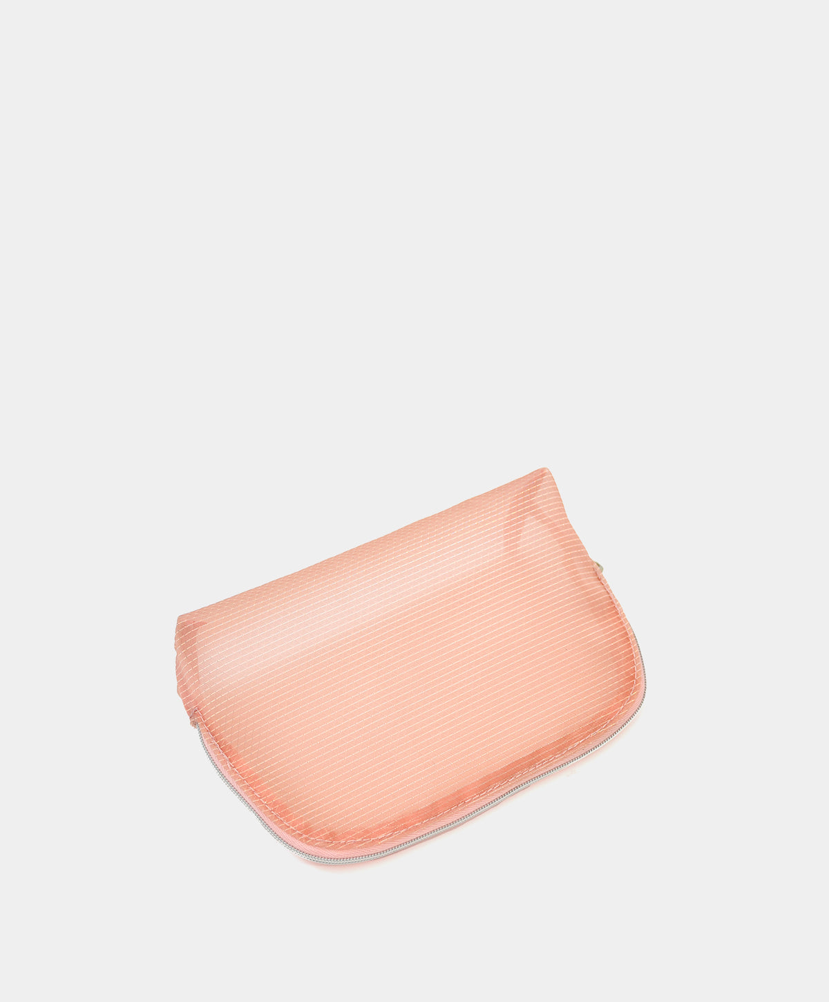 Peach Sheer Mesh Makeup Bag