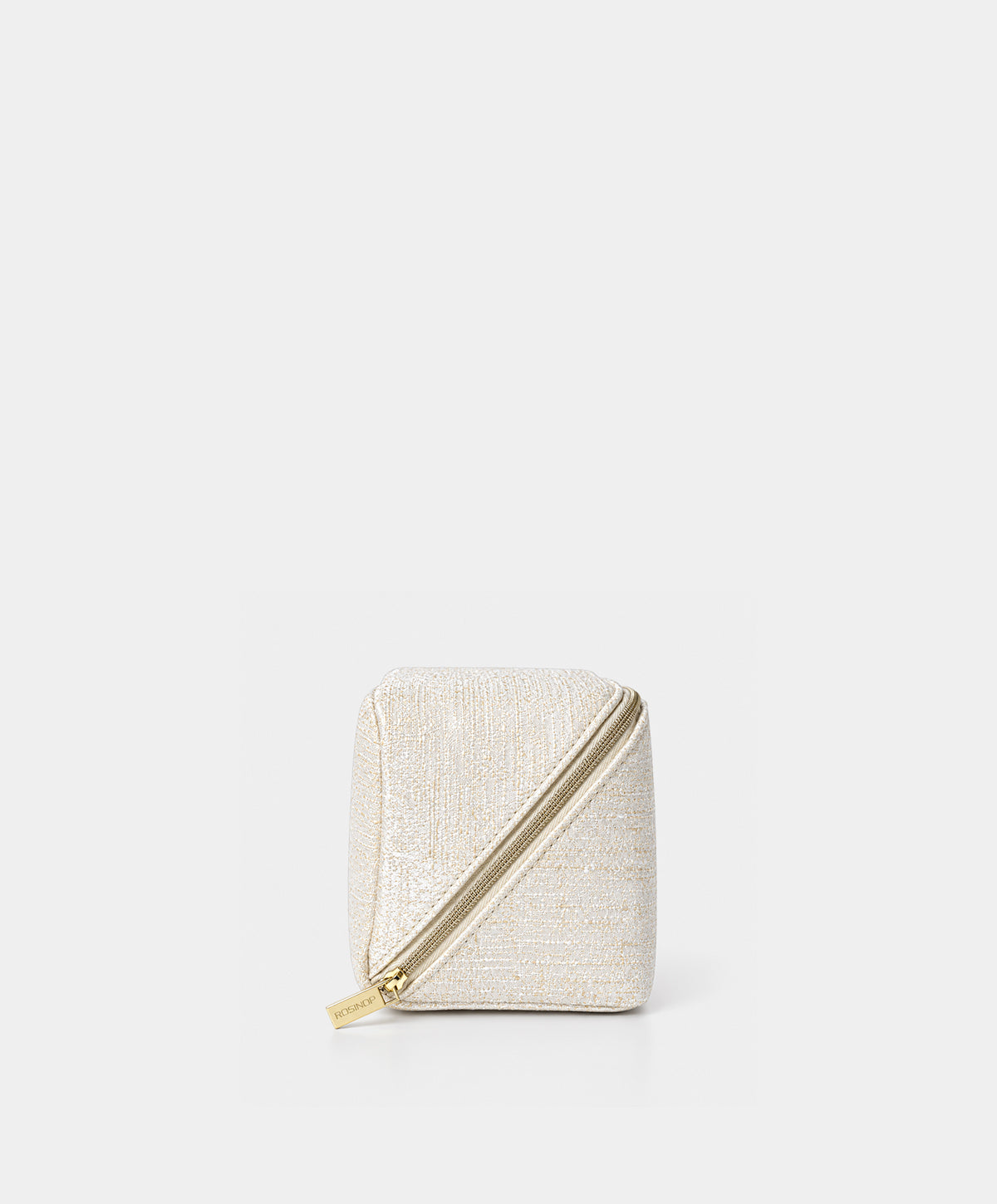 Ivory Gold Textured Makeup Case