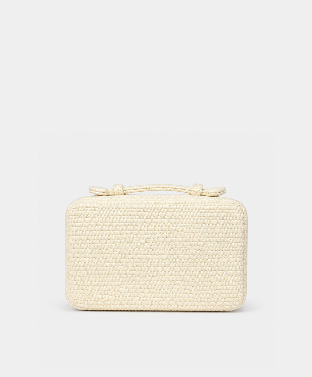 Ivory Woven Makeup Case