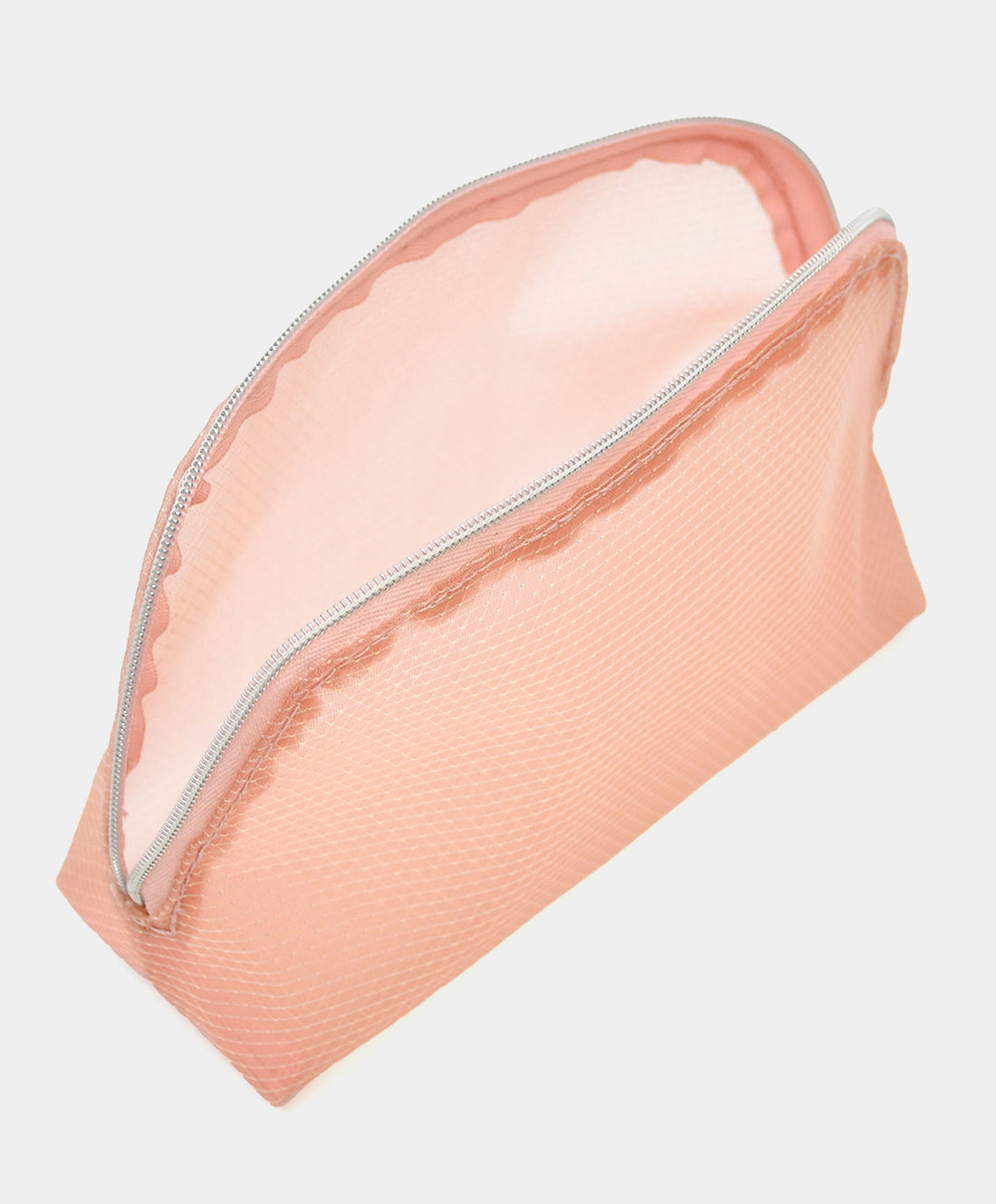 Peach Sheer Mesh Makeup Bag