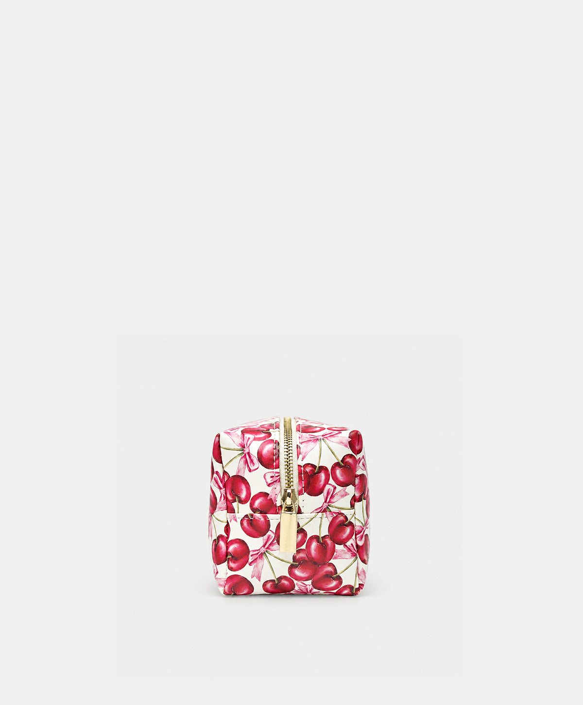 Cherry Bow Print Cosmetic Bag