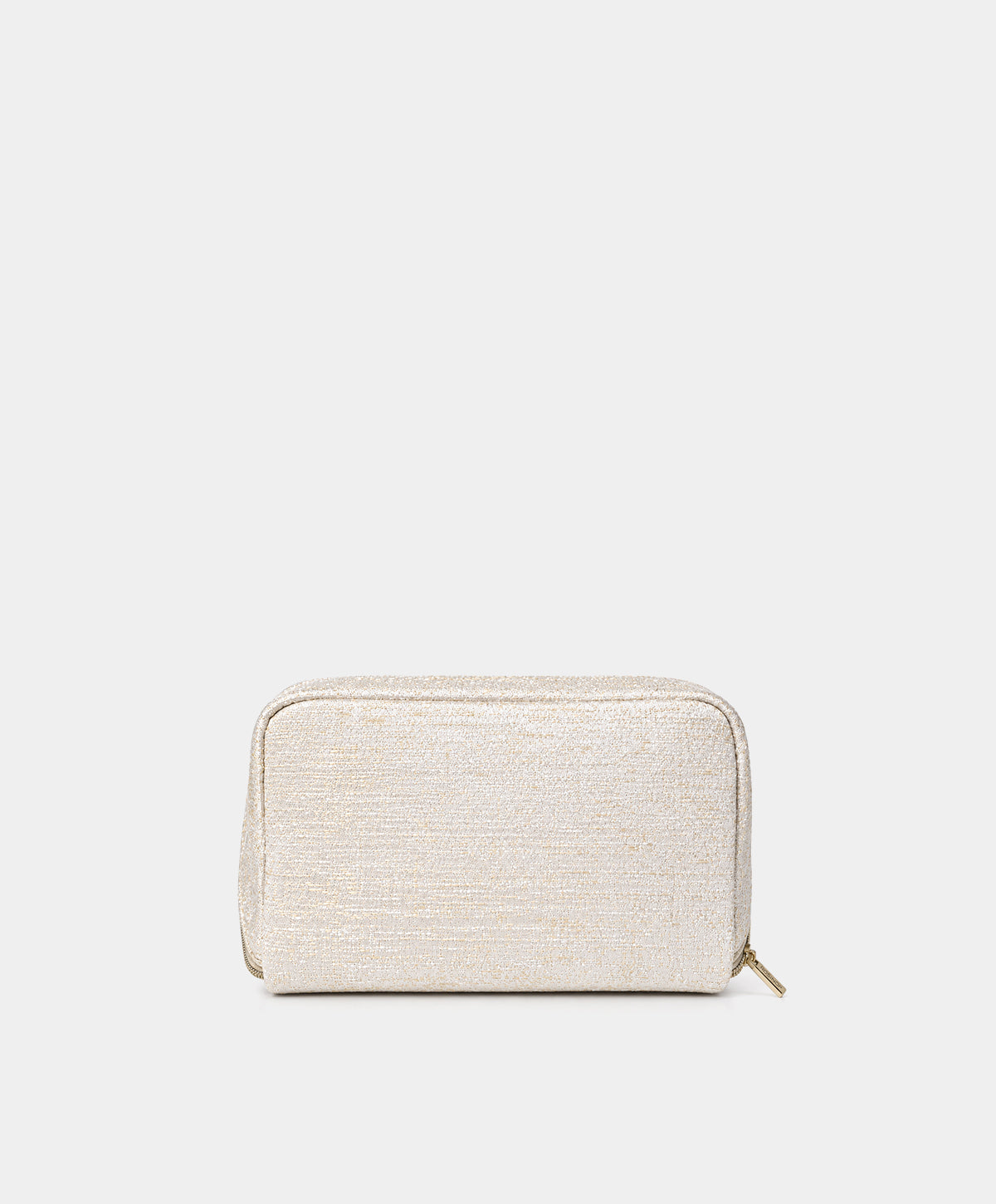 Ivory Gold Textured Makeup Case