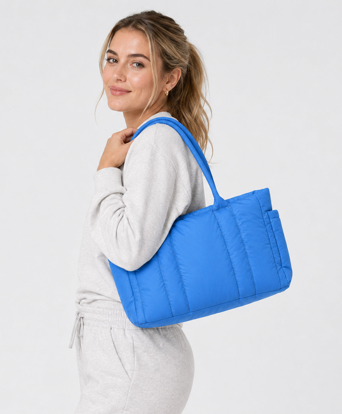 Cloud Puff Quilted Tote Bag