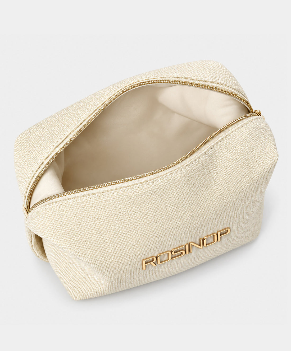Linen Texture Makeup Bag