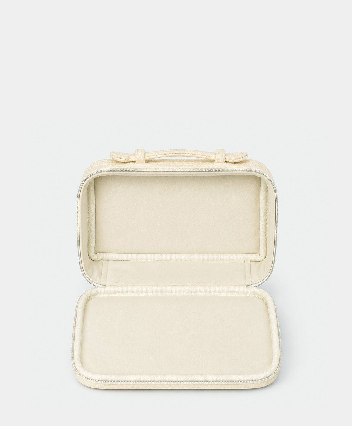 Ivory Woven Makeup Case