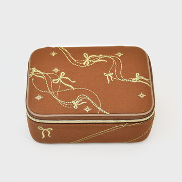 Embroidered jewelry box