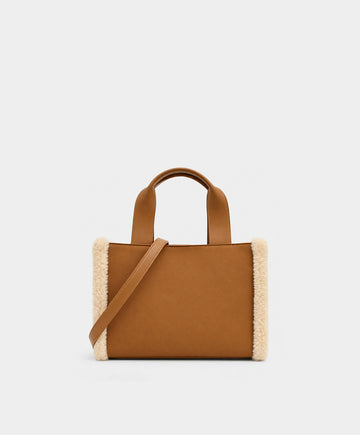 Faux Shearling Handbag & Bag Charm Collection